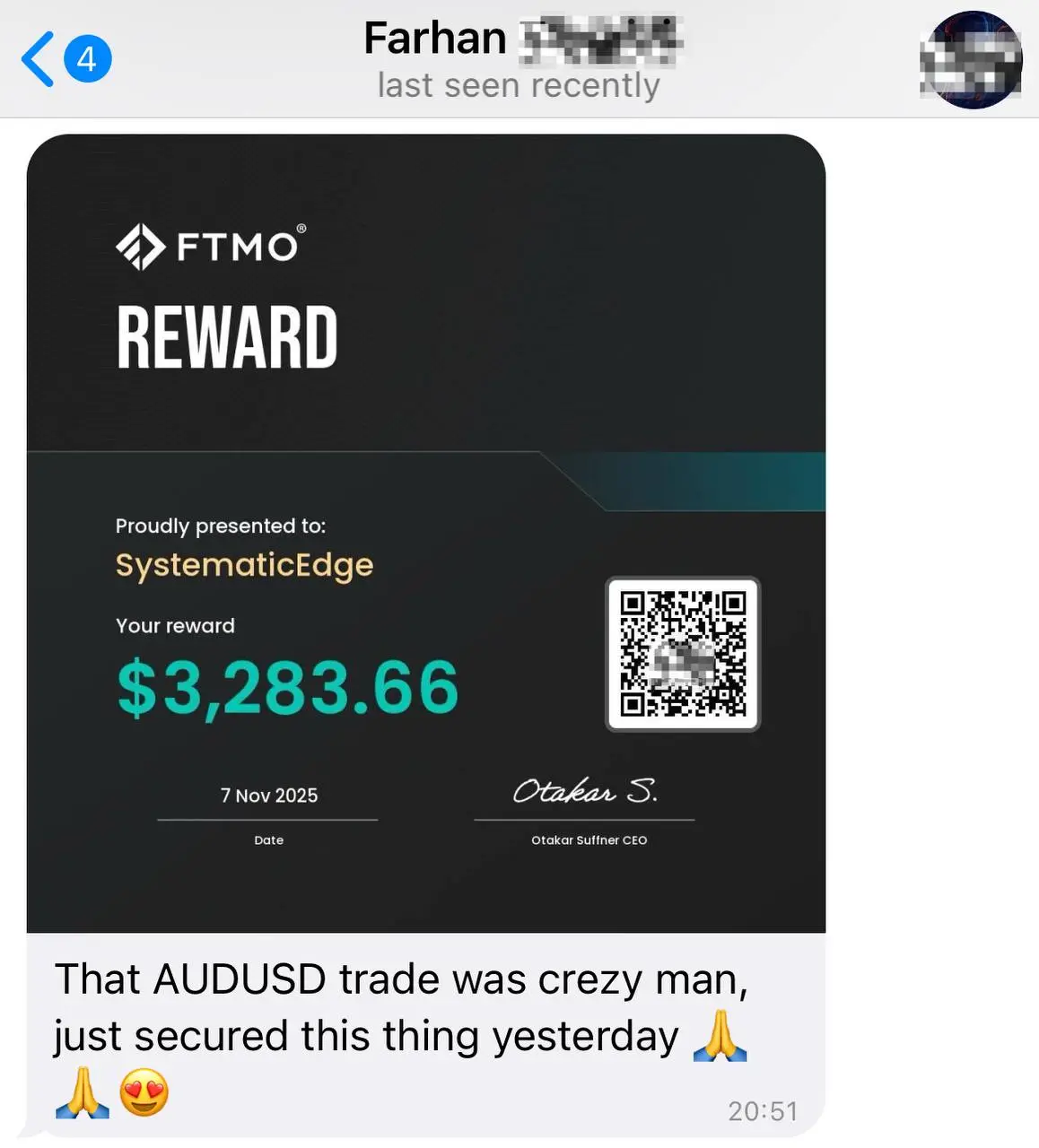 Message from a member